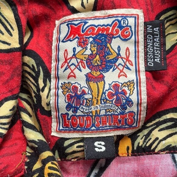 𝅺MAMBO • 90s Loud Shirts Red Hawaiian Floral Shirt - Picture 8 of 9